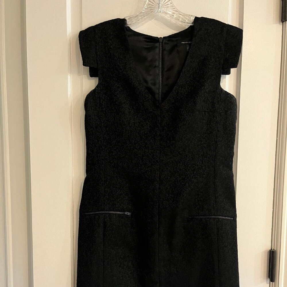 French Connection Brocade black dress size 8.